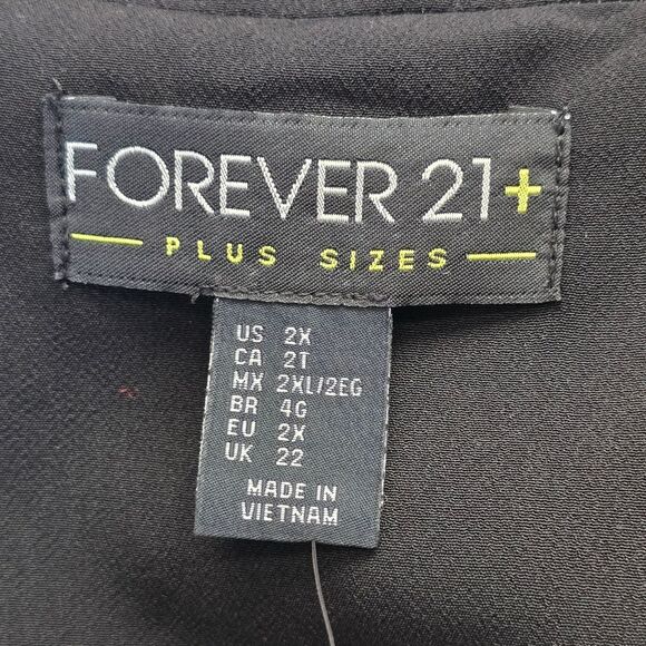 Forever 21 Plus Women's 2X Black Double-Breasted Short Sleeve Blazer Dress - Picture 11 of 14